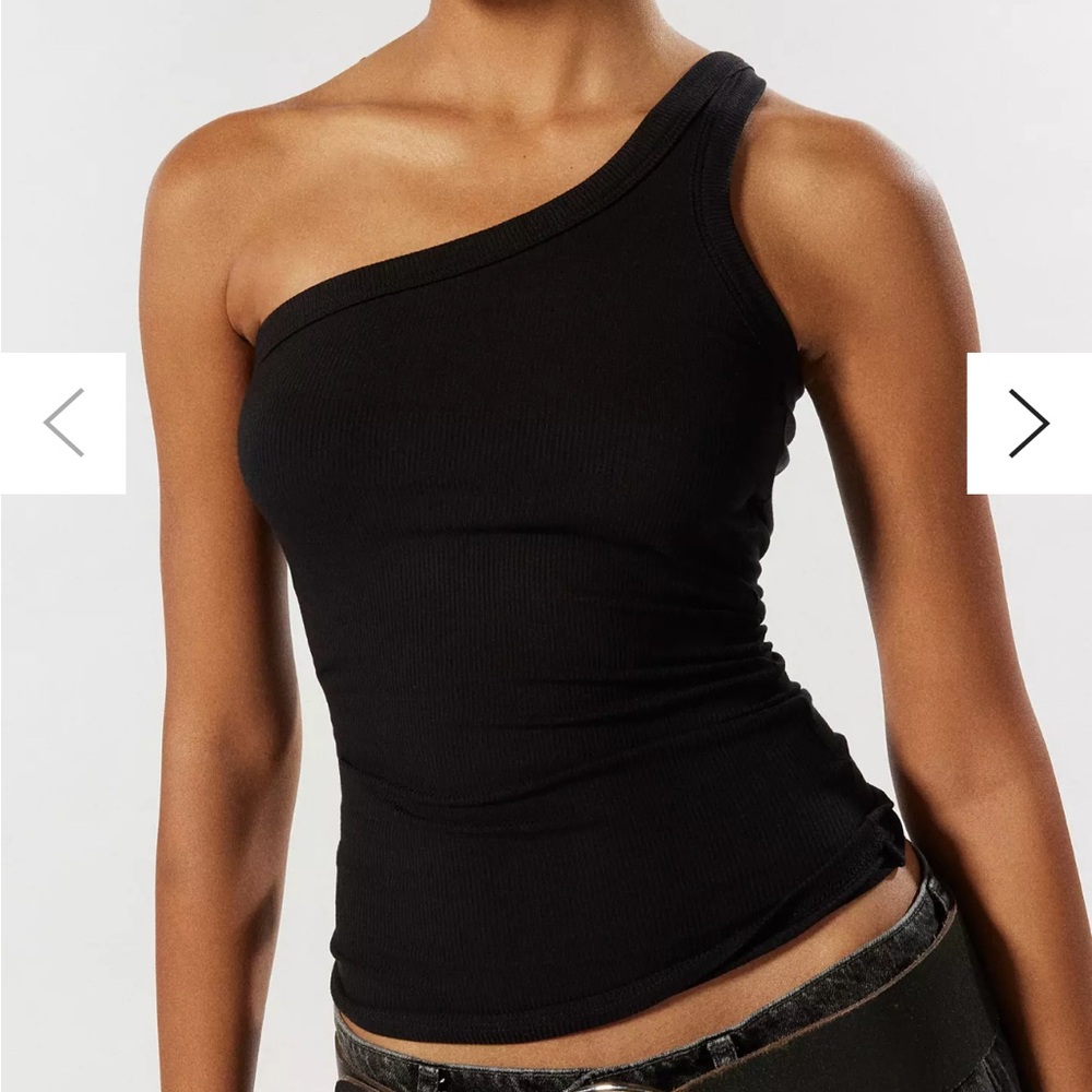 THE LINE BY K One Shoulder Ribbed Tank